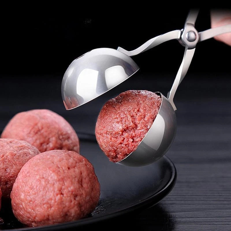 Stainless Steel Meat Ball Maker Clip round Rice Ball Shaper Non-Stick Spoon Mold Kitchen Gadget for Stuffed Meatballs