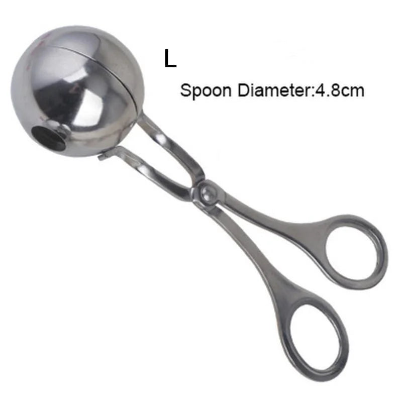 Stainless Steel Meat Ball Maker Clip round Rice Ball Shaper Non-Stick Spoon Mold Kitchen Gadget for Stuffed Meatballs