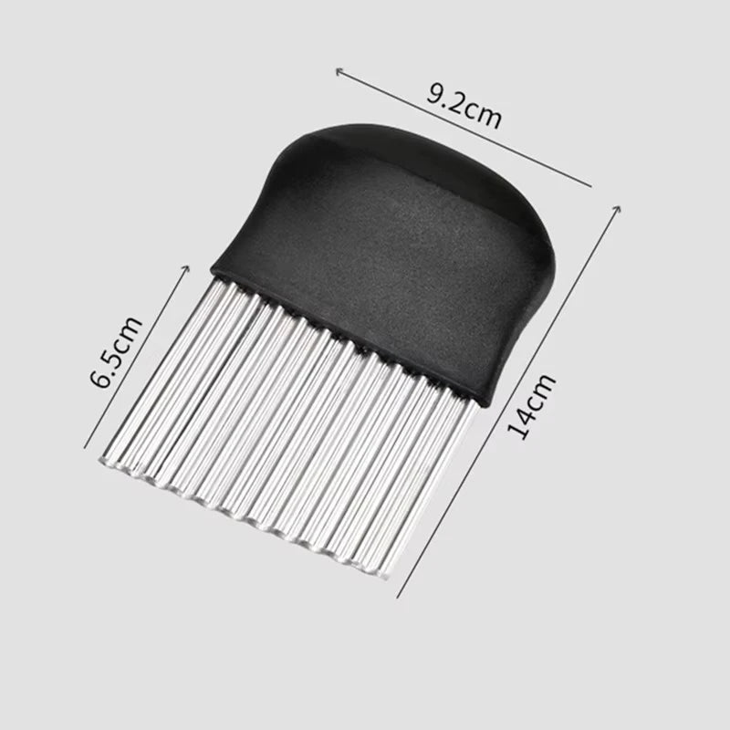 Stainless Steel Potato Chip Slicer Crinkle Wavy Cutter Vegetable Fruit Chopper French Fries Maker Tool for Kitchen