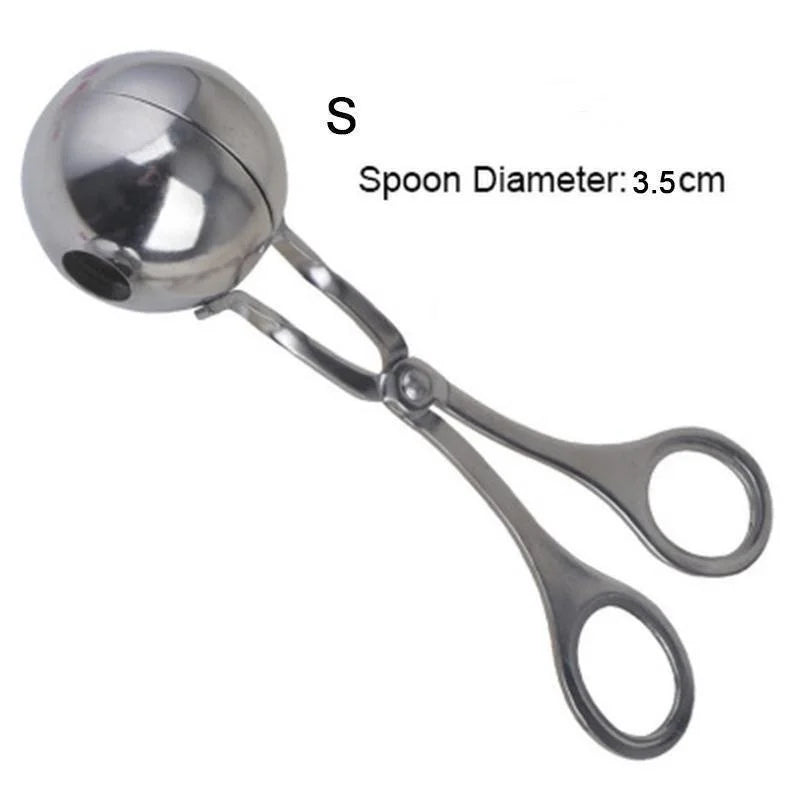 Stainless Steel Meat Ball Maker Clip round Rice Ball Shaper Non-Stick Spoon Mold Kitchen Gadget for Stuffed Meatballs